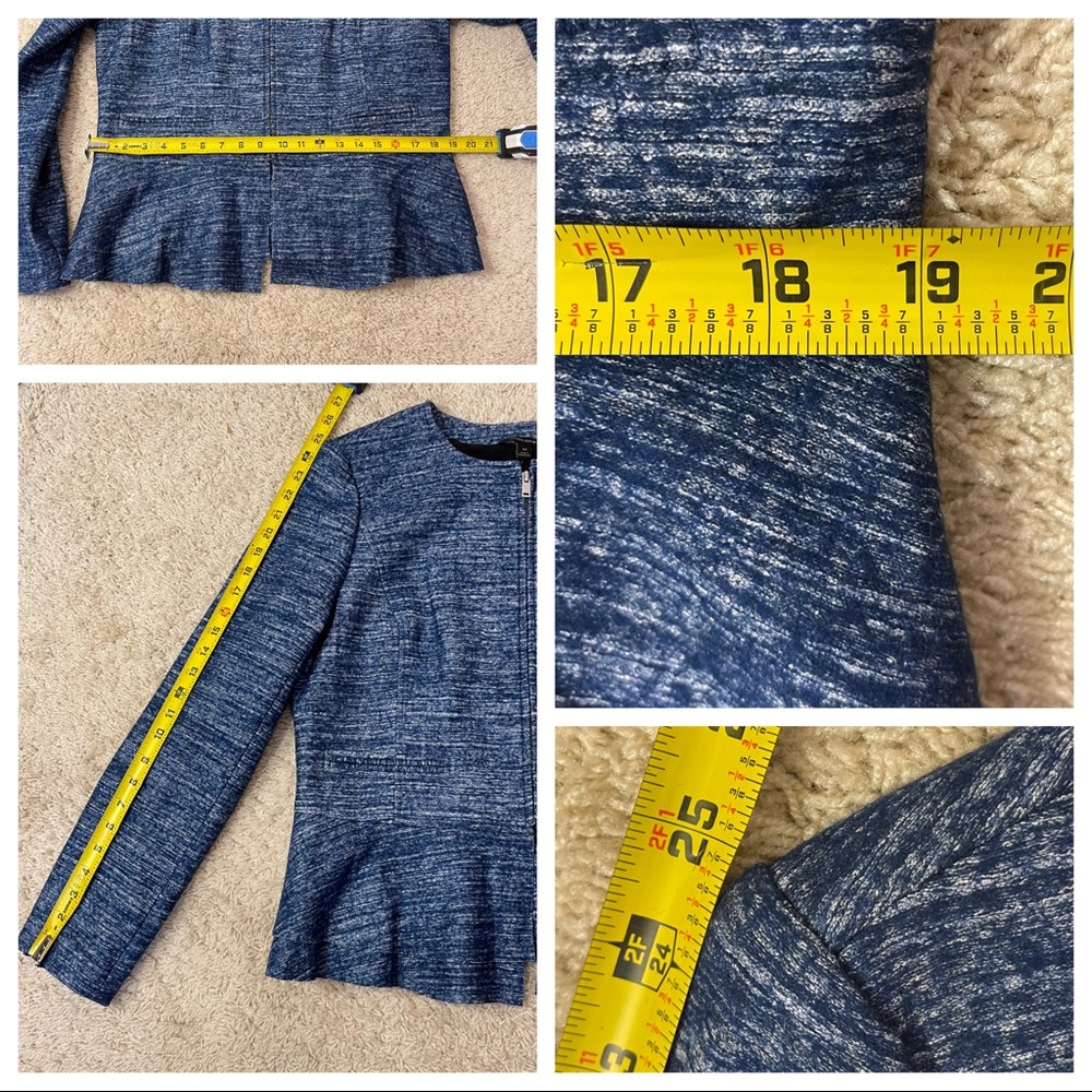 NWT! Banana Republic | Blue Space Dye Peplum Jacket - Picture 5 of 6